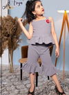 Grey Colour Ola western Designer Fancy Two pis Utebe Important Top And Palzzo New Boutiques designer Kids Colletion Ola 06